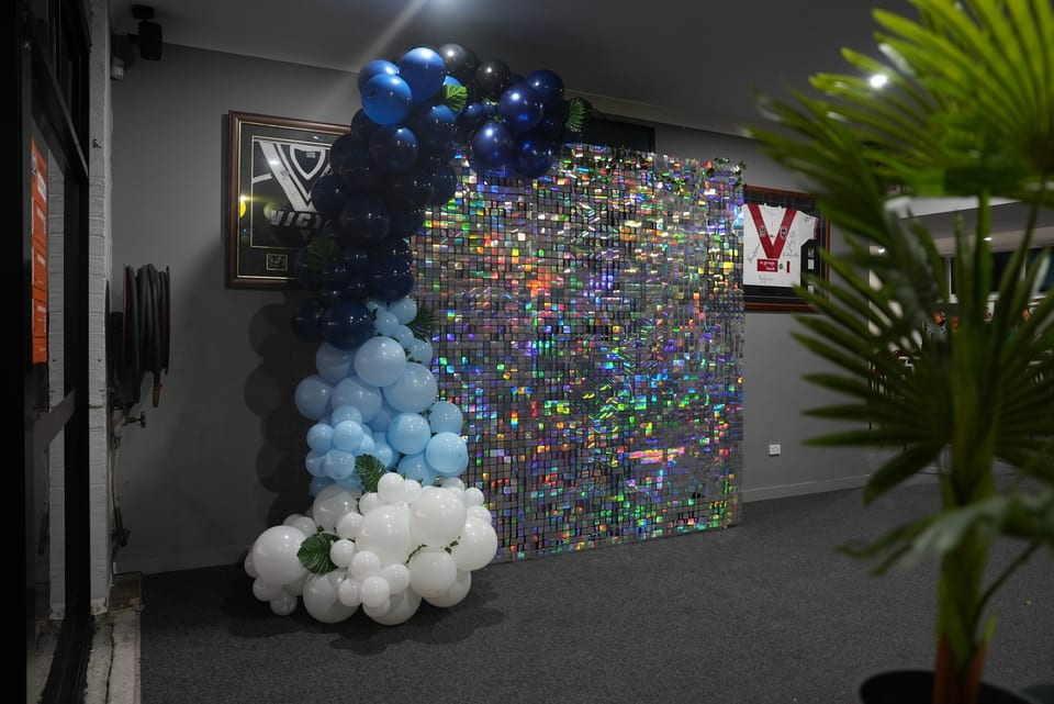 Event lighting and décor styling at a Gold Coast event