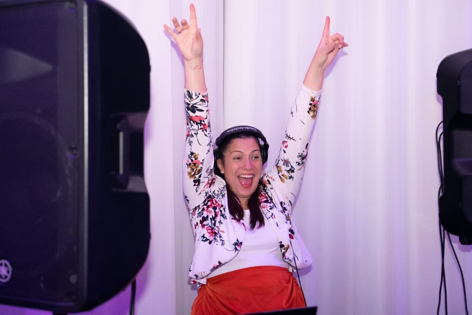Professional MC and DJ team at an event at a Brisbane event
