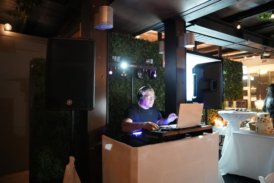 Wedding DJ reception and dancefloor at a Brisbane event